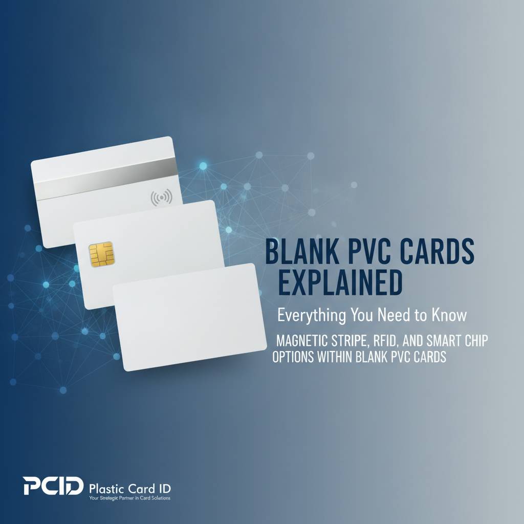 Magnetic Stripe, RFID, and Smart Chip Options Within Blank PVC Cards