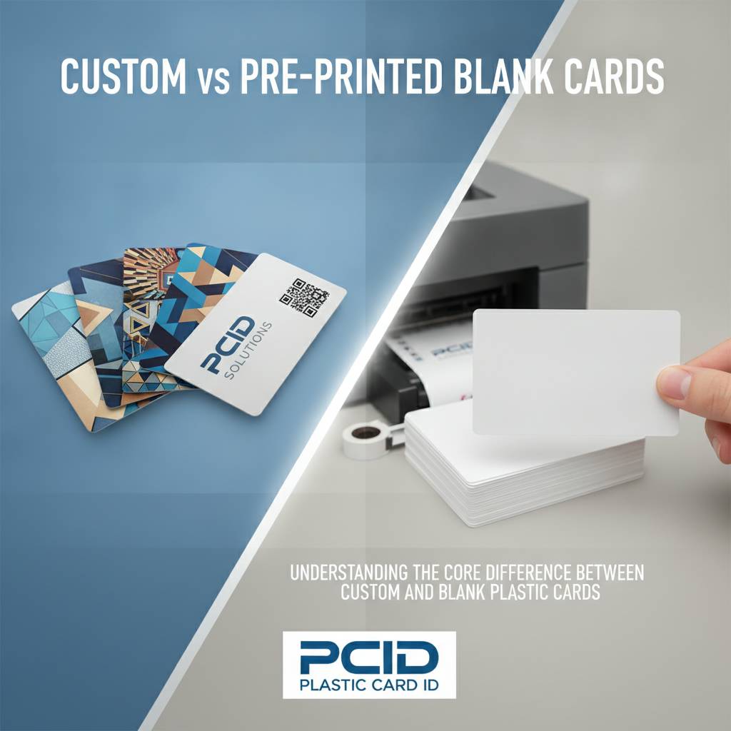 Understanding the Core Difference Between Custom and Blank Plastic Cards